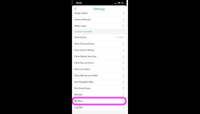 My Data snapchat