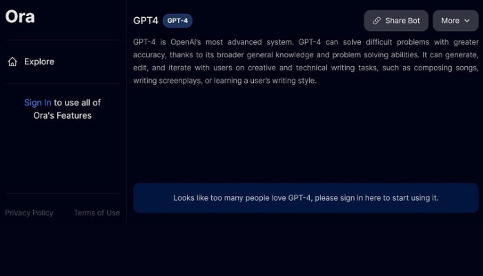 Ora.sh Website