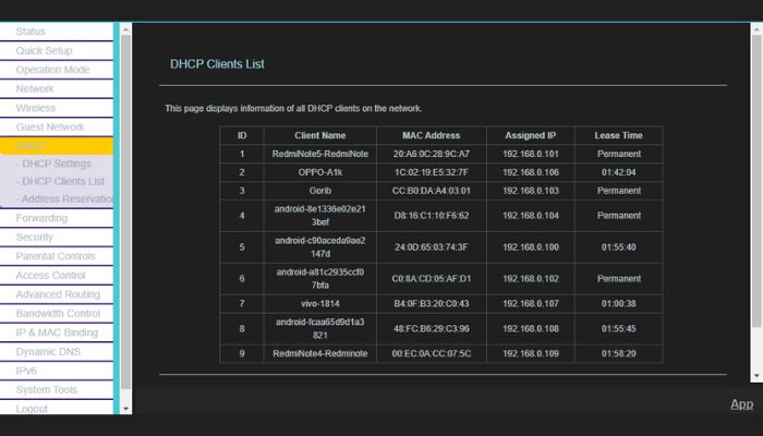 dhcp client