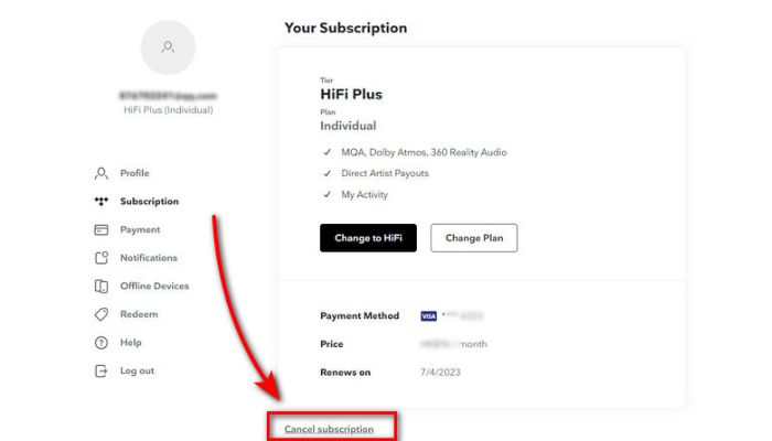 Cancel Subscription