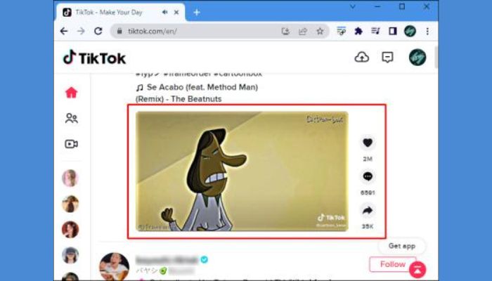 Open the video you want to download