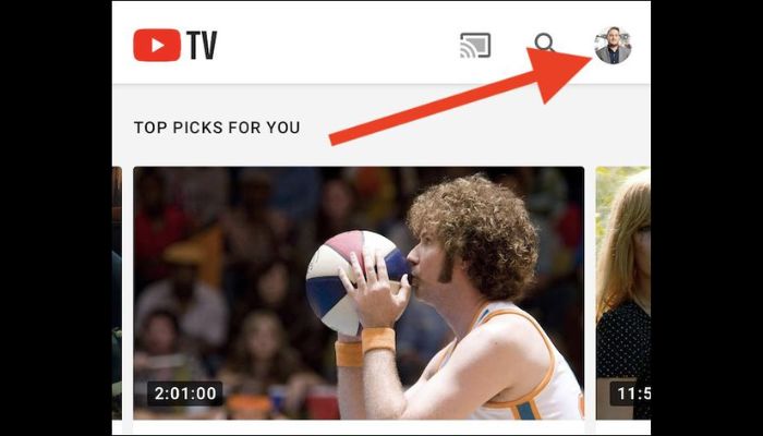 Youtube Account mobile view