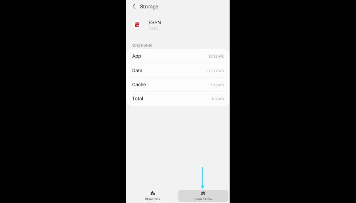 Clear Cache ESPN