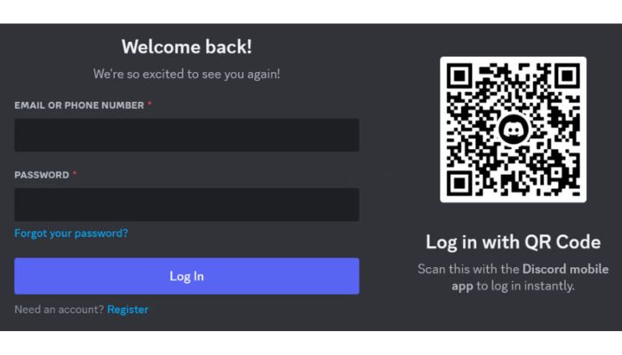 DIscord Login Page