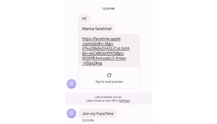 Facetime Call Link