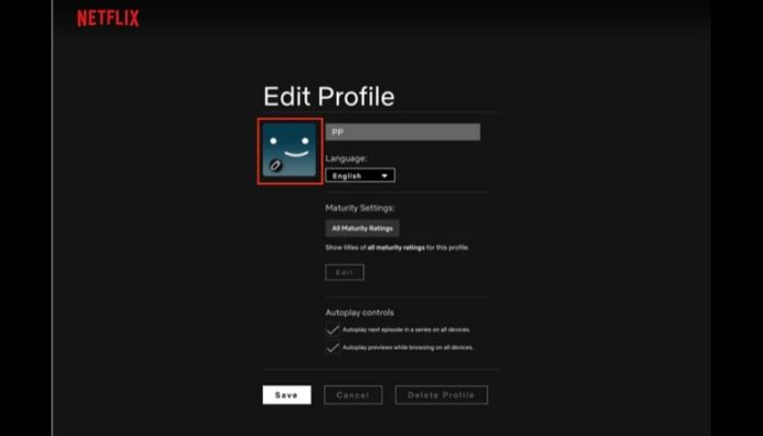 Tap on the profile