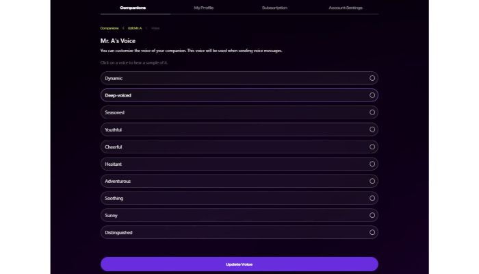 Nastia AI voice assistance options