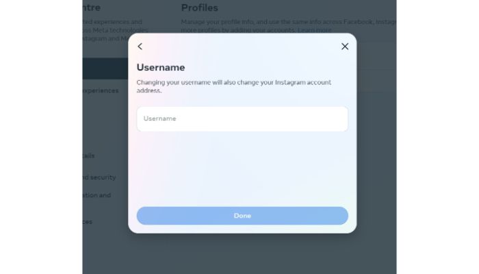 update username