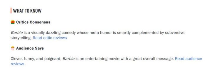 Critics Consensus