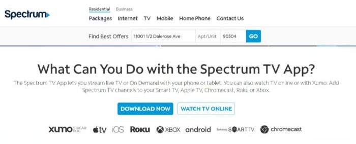 watch on Spectrum TV